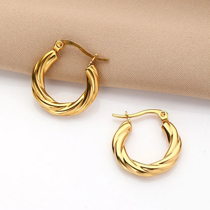 Twisted Elegant Hoop Earrings