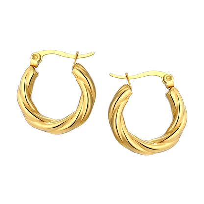 Twisted Elegant Hoop Earrings