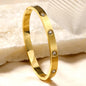 Golden Glow Gem Bangle Bracelet