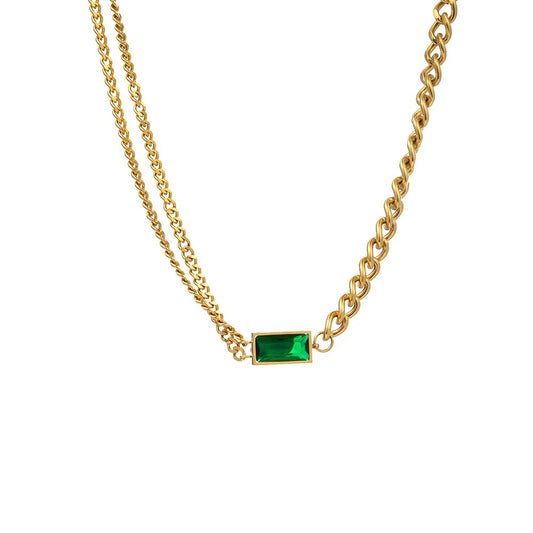 Emerald Dual Tone Neckchain