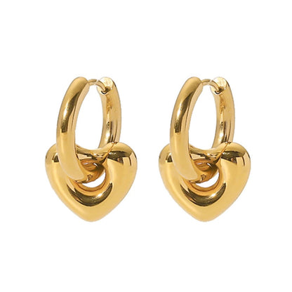 Adore & Attach Heart Hoop Earrings