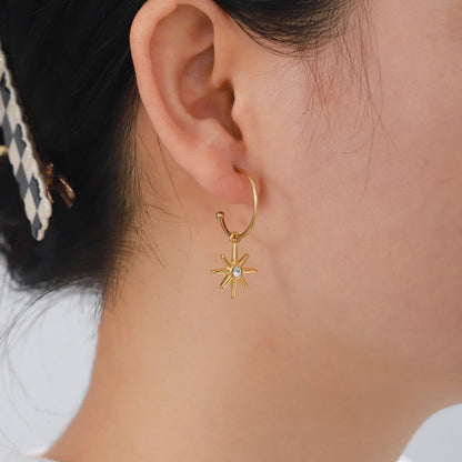 Gilded Orbit Hoop Earrings