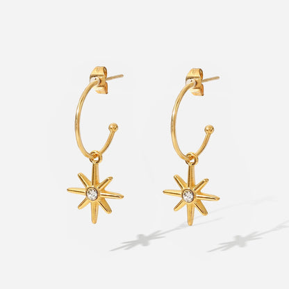 Gilded Orbit Hoop Earrings