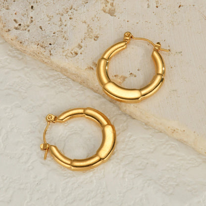 Stripe Detailed Hoop Earrings