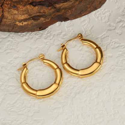 Stripe Detailed Hoop Earrings