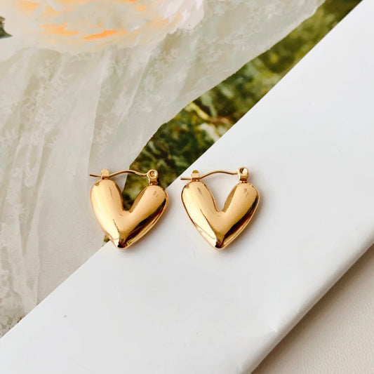 Mini Heart Hoop Earrings