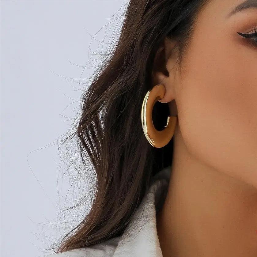 Statement Circle Hoop Earrings