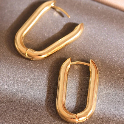 Radiant Rectangular Hoop Earrings