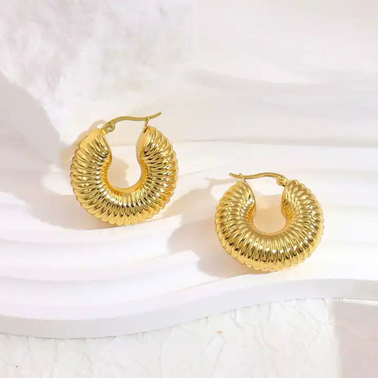 Snail Spiral Hoop Earrings