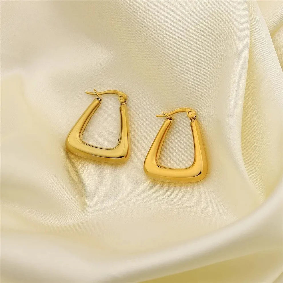 Triangular Radiance Hoop Earrings